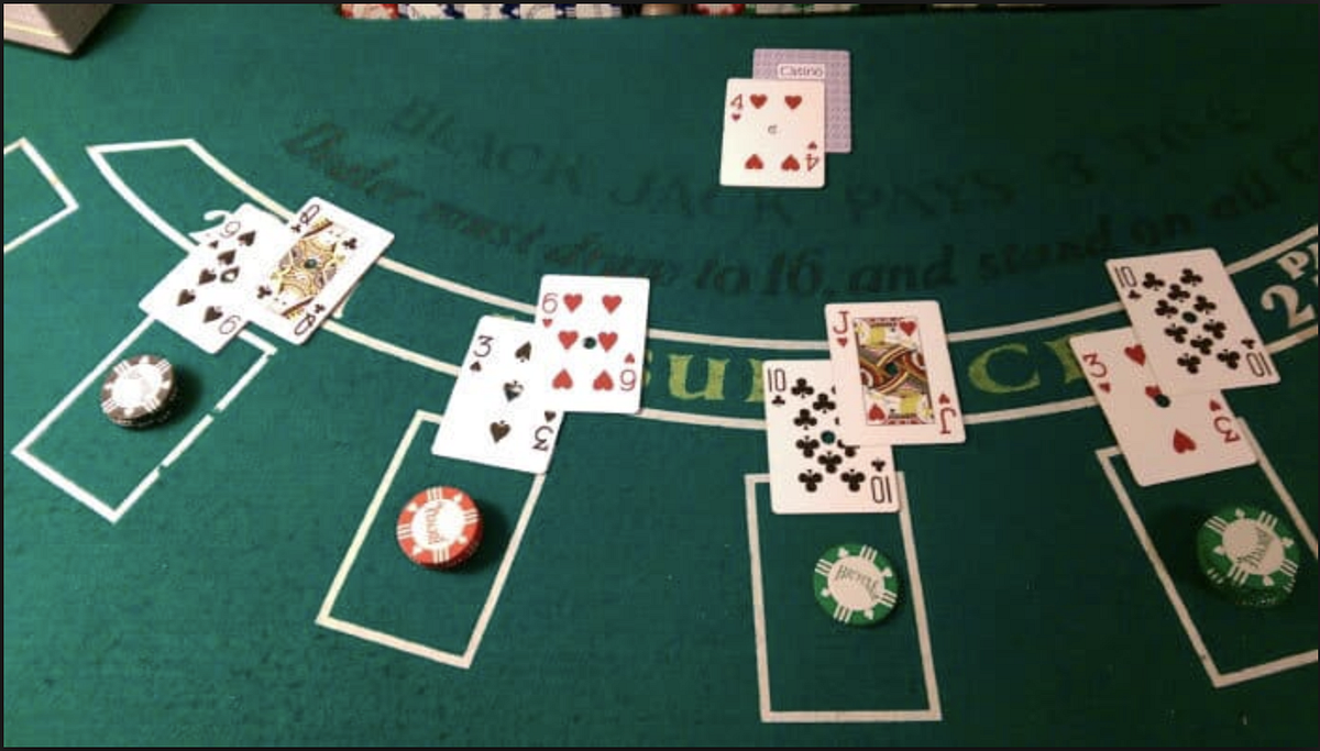 Estratégia básica de Blackjack com tabela de decisões